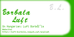 borbala luft business card